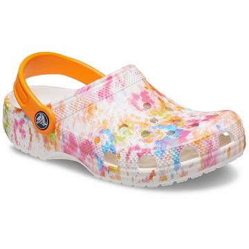 Crocs Klassiska Tie-Dye Graphic Clogs Tjej Orange | Sverige 1483QMAZ